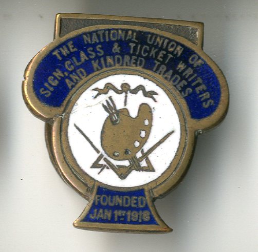 The National Union of Sign, Glass and Ticket Writers and Kindred Trades badge (image/jpeg)