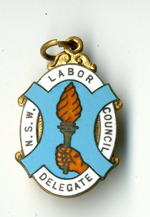 Australia Labour Council Delegate Badge New South Wales badge (image/jpeg)