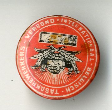 Belgium International Belgisch Tabakbewerkers Verbond Tobacco Workers' Union badge (image/jpeg)