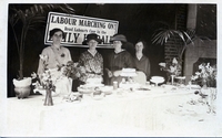 Labour Marching On! Ladies,hats and cakes, postcard (image/jpeg)