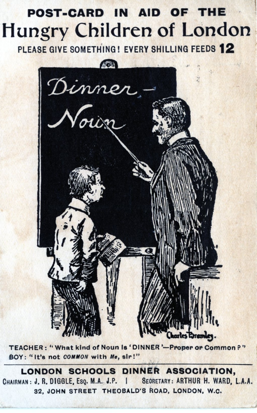 London Schools Dinner Association, postcard (image/jpeg)