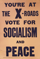 NMLH.1995.39.69 You're At the X-Roads Vote For Socialism and Peace, Labour Party poster, 1935 (image/jpeg)