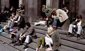 Image of 15-June-2018-Youth-generation-and-politics-since-the-1960s-@-Peoples-History-Museum.-Youths-gathering-in-Sweden-1965