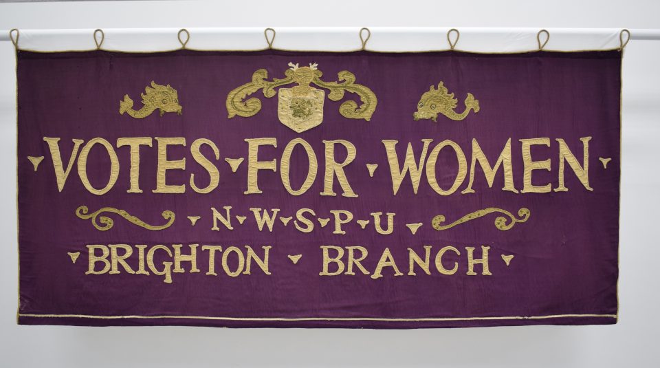 Brighton National Women’s Social and Political Union banner, 1913 @ People's History Museum