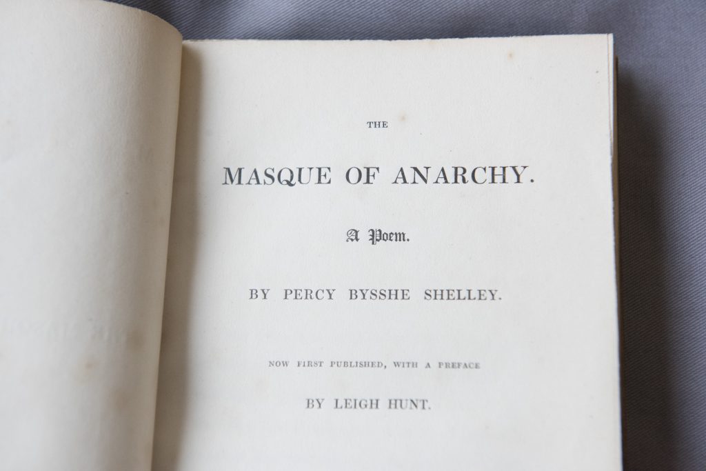 Image of The Masque of Anarchy poem by Percy Bysshe Shelley © Working Class Movement Library