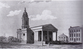 St Peter’s Church, Manchester a guide by Clare Hartwell, engraving by J Fothergill, c1820