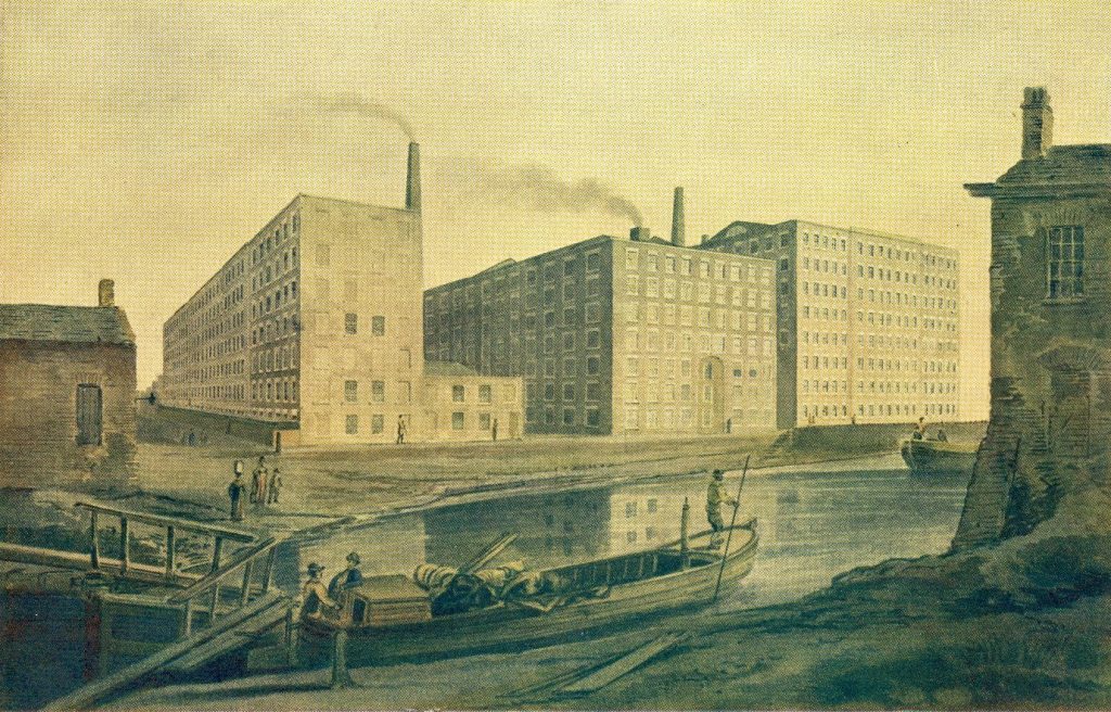 Spinning mills on Union Street in Ancoats, around 1820. Science Museum Group Collection © The Board of Trustees of the Science Museum