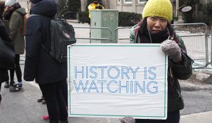 Image of 23 October 2019, Protest and Archive Conference @ People's History Museum. History Is Watching You, pro-immigration protest in downtown Toronto, 2017 © Jeff Bowen