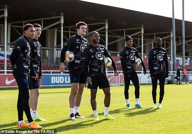 England's football players wearing Black History Month shirts in training sessions ©Eddie Keogh for The FA/REX