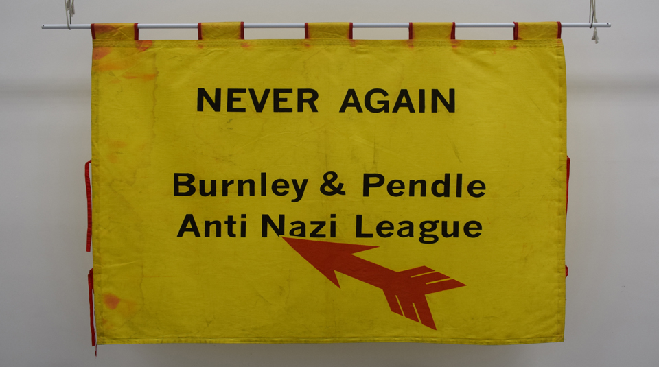 Image of Burnley & Pendle Anti Nazi League (ANL) banner, 2003. Image courtesy of People's History Museum