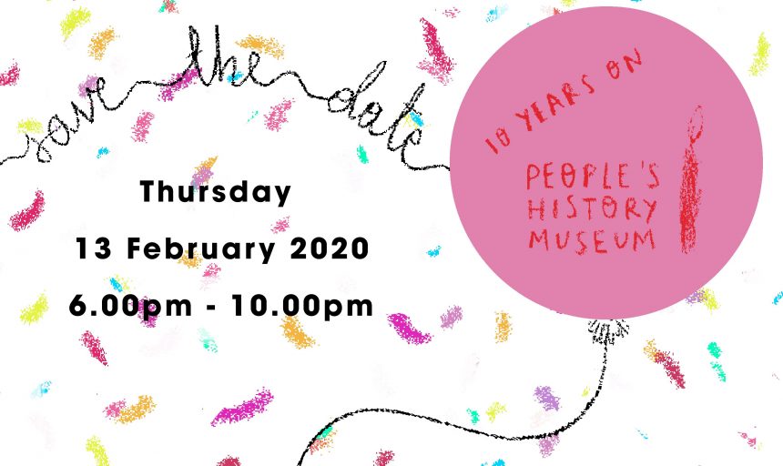 13 February 2020, save the date... @ People's History Museum. Illustration by Danielle Rhoda