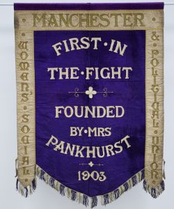 Manchester suffragette banner, 1908 © People's History Museum