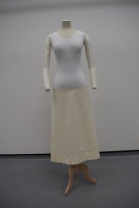 Mannequin for Mrs Sutcliffe's wedding dress