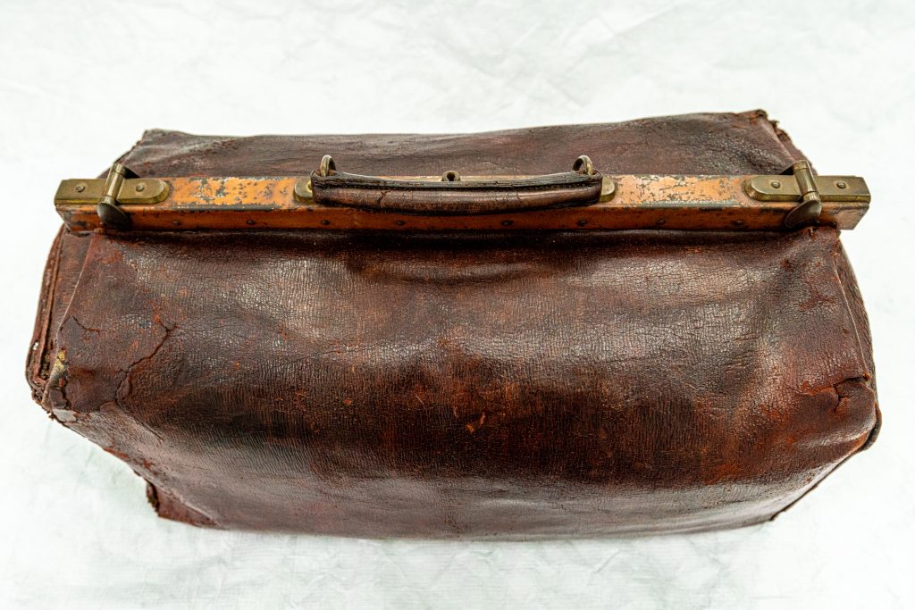 Leather satchel bag which belonged to London Dock Strike leader Tom Mann, around 1899 © People's History Museum