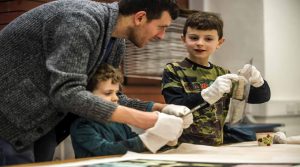 Object handling at People’s History Museum