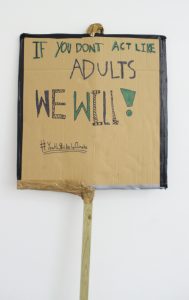 'There Is No Planet B' placard (reverse side), from schools strike for climate, Manchester, 15 February 2019 © People's History Museum