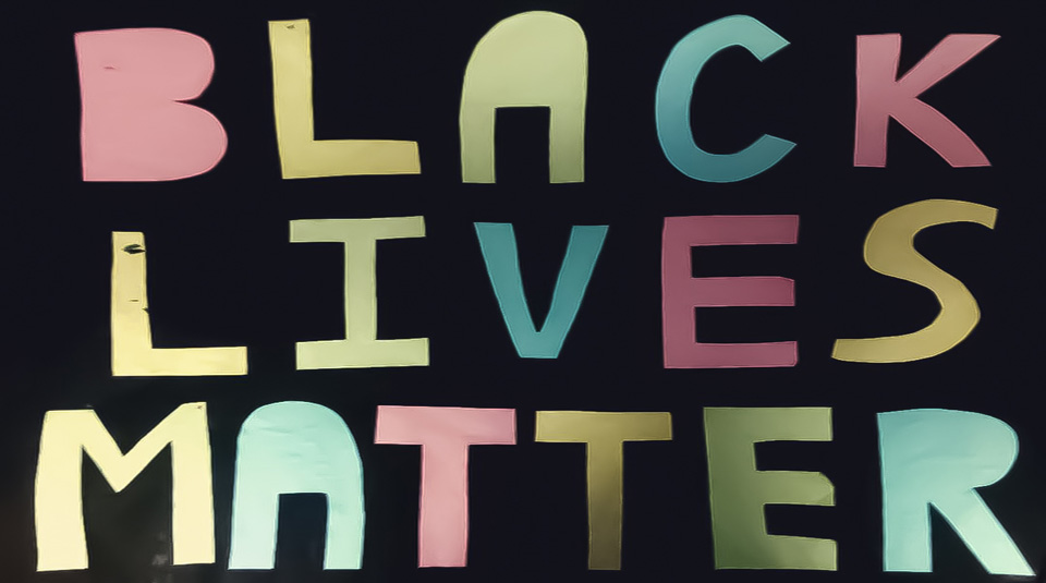 Black Lives Matter poster, 2015, by Rainbow Noir © People's History Museum