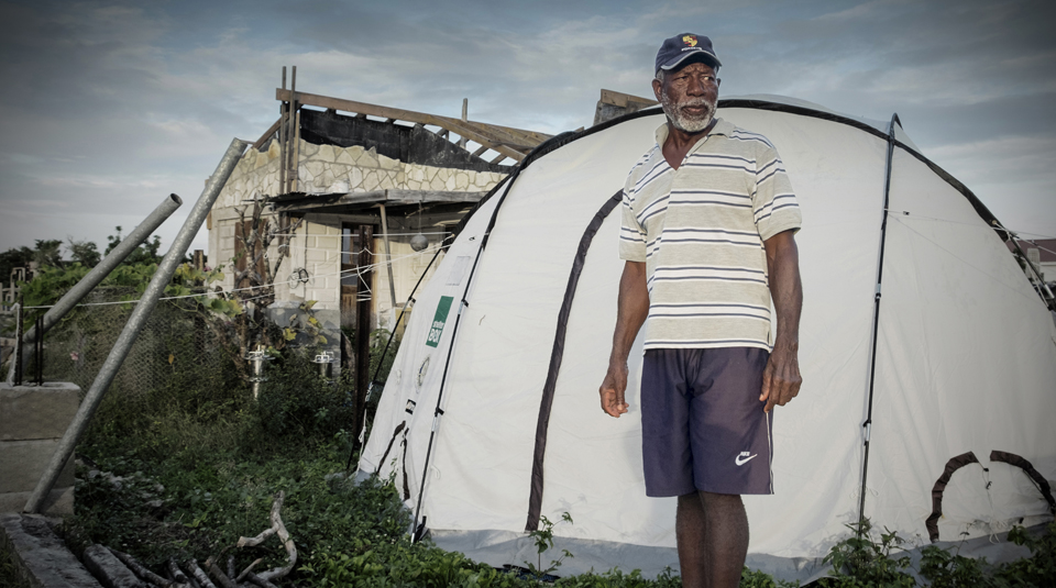 'Staying' put after disaster: life after Hurricane Irma in Barbuda exhibition at People's History Museum. Photo of George Jeffrey © Tamzin Forster