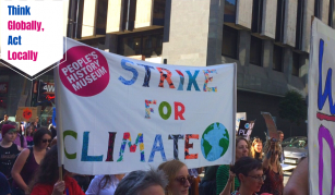 Image of Image of PHM staff on Global Climate Strike, Manchester, 20 September 2019, courtesy of People's History Museum