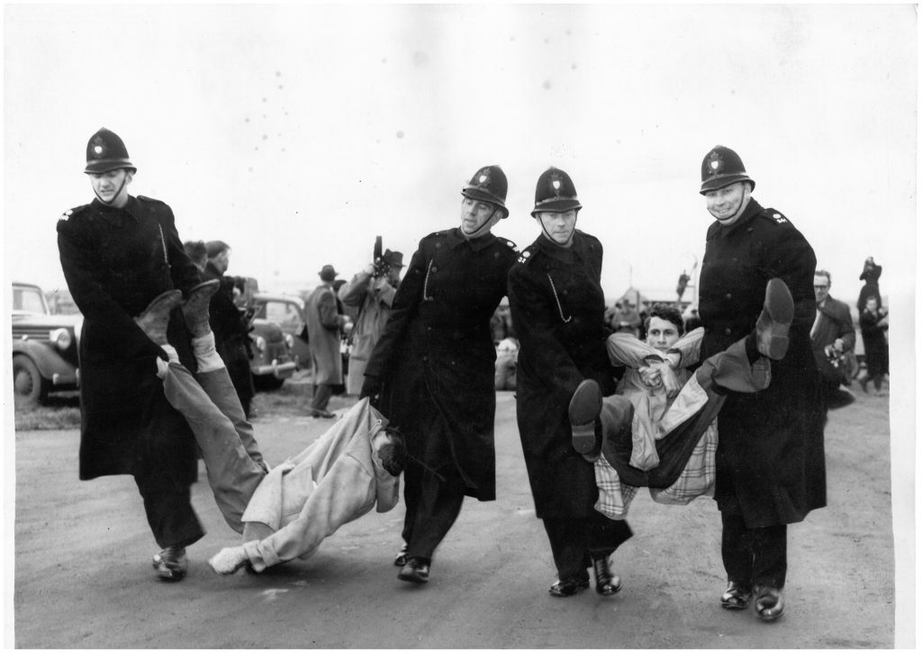 Image of Aldermaston protest,1958. Image courtesy of People's History Museum