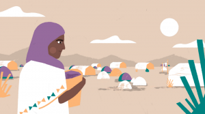 A Refugee's Story, still from animation. Image courtesy of People's History Museum