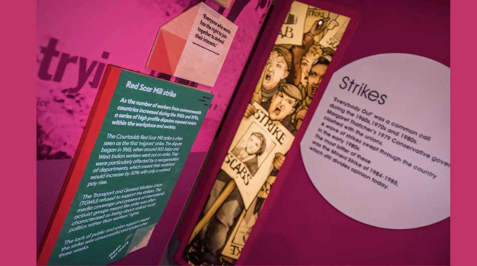 Image of Gallery interventions at People's History Museum Red Scar Mill strike