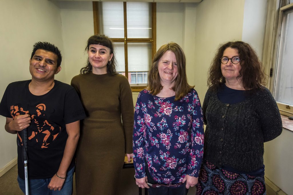 Left to right PHM Community Curators Anis Akhtar, Hannah Ross, Ruth Malkin and Alison Wilde