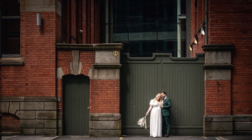 Wedding outside the Engine Hall at People's History Museum