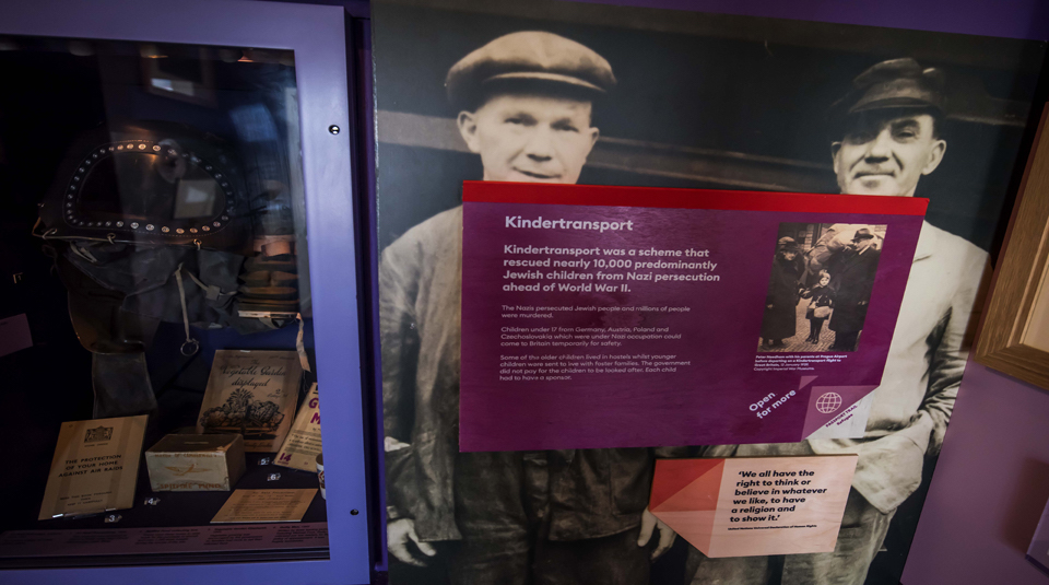 Passport Trail intervention exploring the Kindertransport scheme of 1939. Image courtesy of People's History Museum