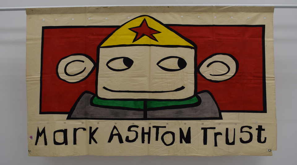 Image of Mark Ashton Trust banner, 1988. Image courtesy of People's History Museum, Manchester