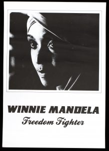 Winnie Mandela Freedom Fighter print, around 1980 © unknown