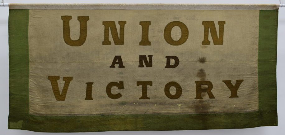 Image of Union and Victory banner, 1889. Image courtesy of People's History Museum