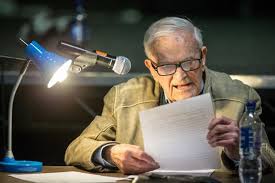 Campaigner Harry Leslie Smith, University of Manchester's Get the Vote Out 2015 General Election. Image courtesy of John Max Smith