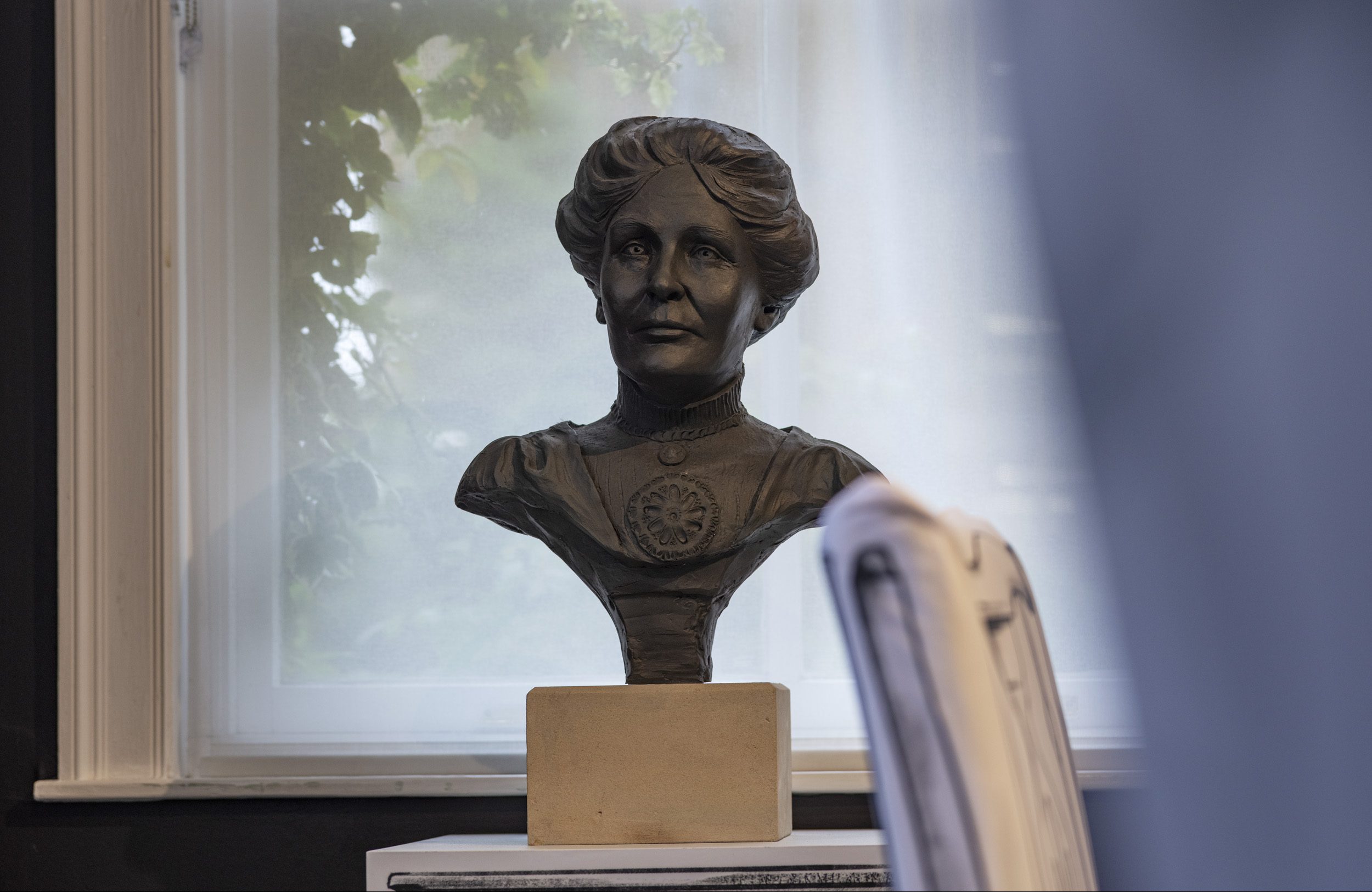 Bust of Emmeline Pankhurst. Image courtesy of the Pankhurst Centre.