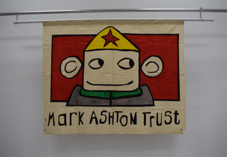 Image of Mark Ashton Trust banner, 1988. Image courtesy of People's History Museum.