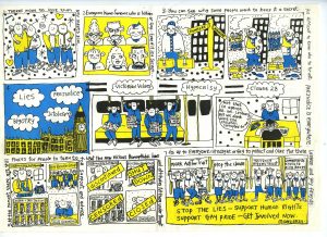 Section 28 Comic Strip by Diane Pacey, Mark Ashton Trust collection. Image courtesy of People's History Museum.