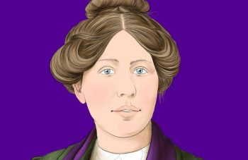 Image of Sylvia Pankhurst illustration by the Rickard Sisters, 2023. Image courtesy of People's History Museum.