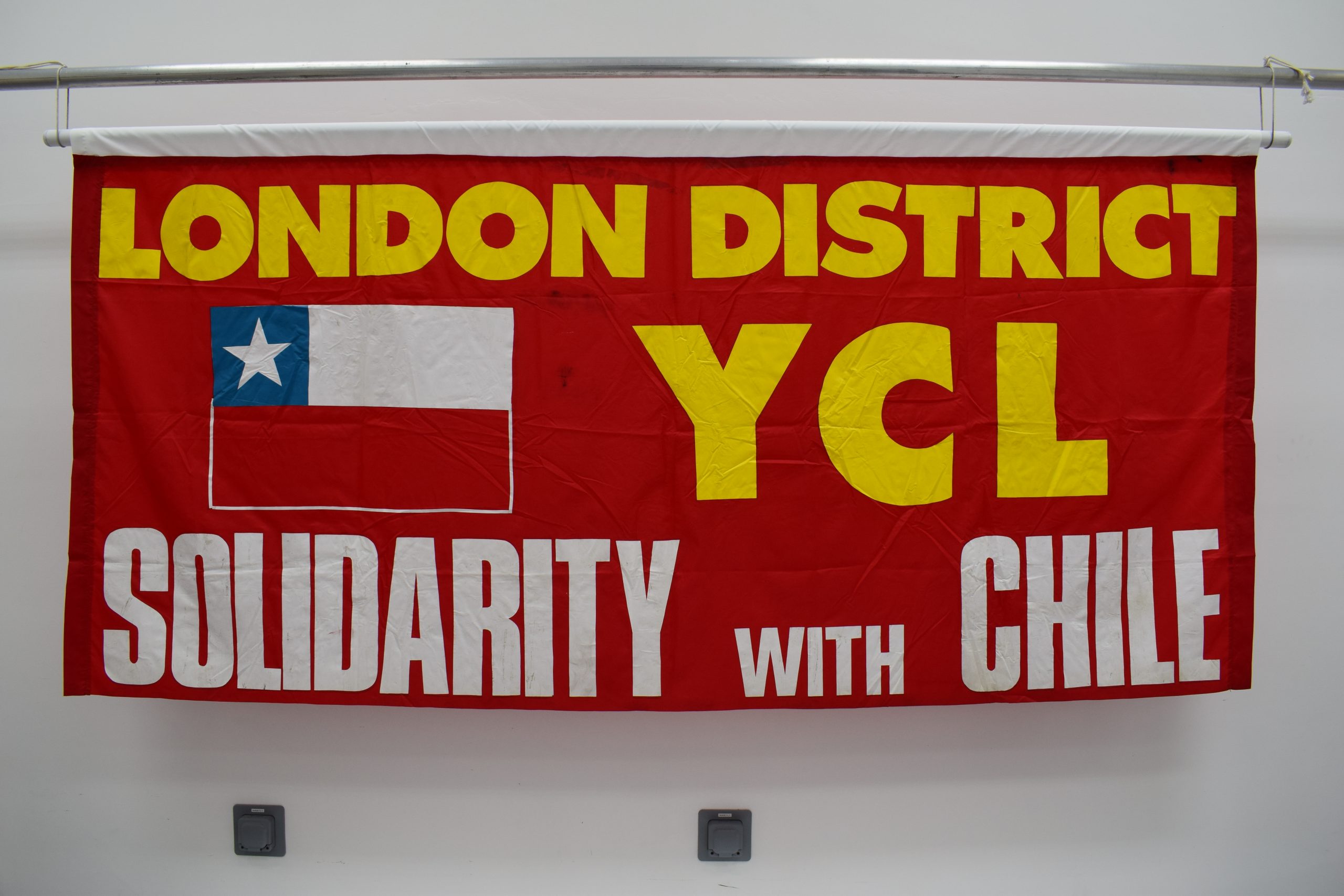 Young Communist League London District Solidarity with Chile banner, around 1974. Image courtesy of People's History Museum.
