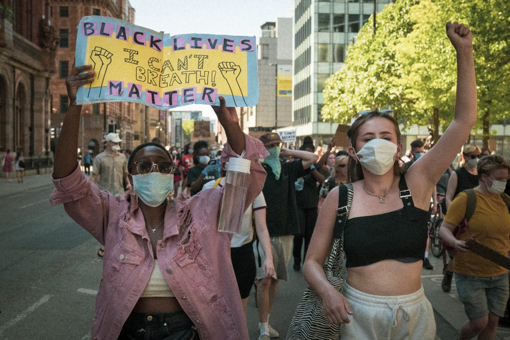 Image taken by photographer Jake Hardy, who attended the Black Lives Matter protests in Manchester during May and June 2020. People’s History Museum’s contemporary collection © Jake Hardy