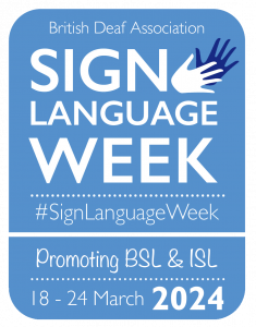 British Sign Language Week 2024 logo.