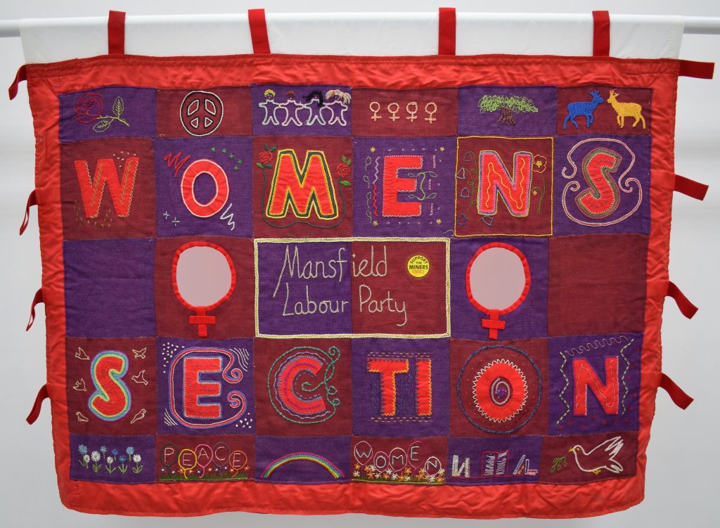 Mansfield Labour Party Women’s Section banner (1980s). Image courtesy of People’s History Museum