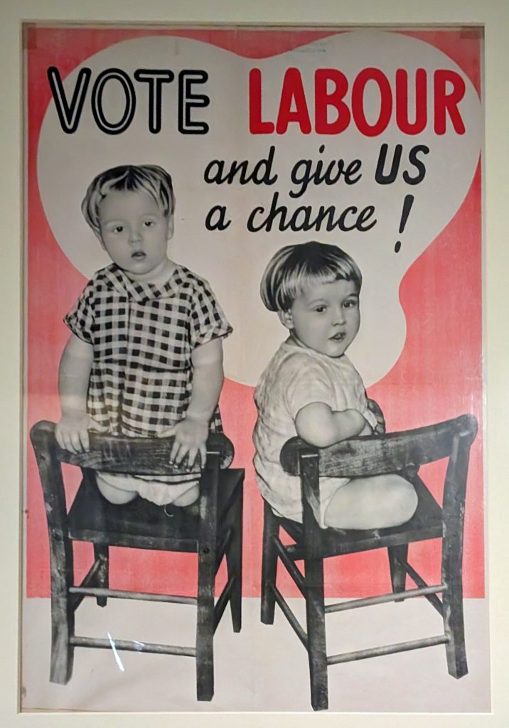 Vote Labour and give US a chance! poster, 1935. NMLH.1995.39.86. Image courtesy of People's History Museum.
