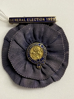 Conservative rosette, 1922 election. NMLH.2019.4. Image courtesy of People's History Museum