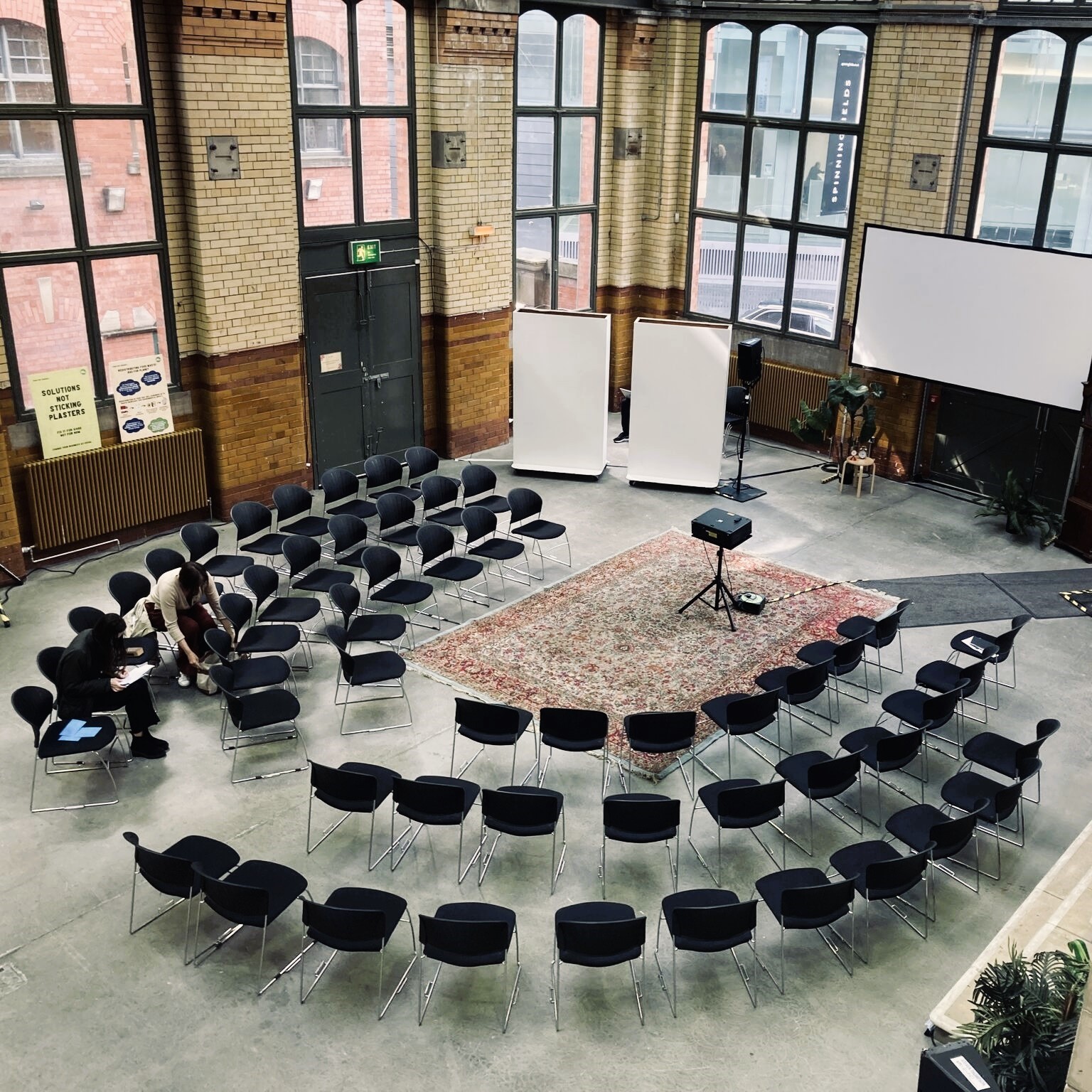 Image of A room with chairs in rows