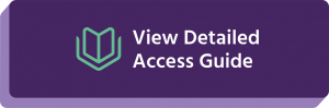 Graphic with AccessAble's logo (a green open book) and white text: 'View Detailed Access Guide' on a purple background.