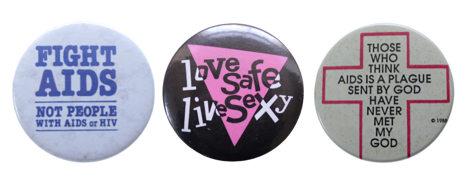 Image of Three badges with text