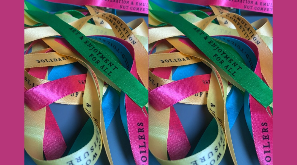 Image of colourful May Day ribbons
