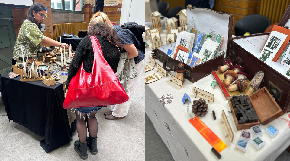Image of People shopping at an indoor market