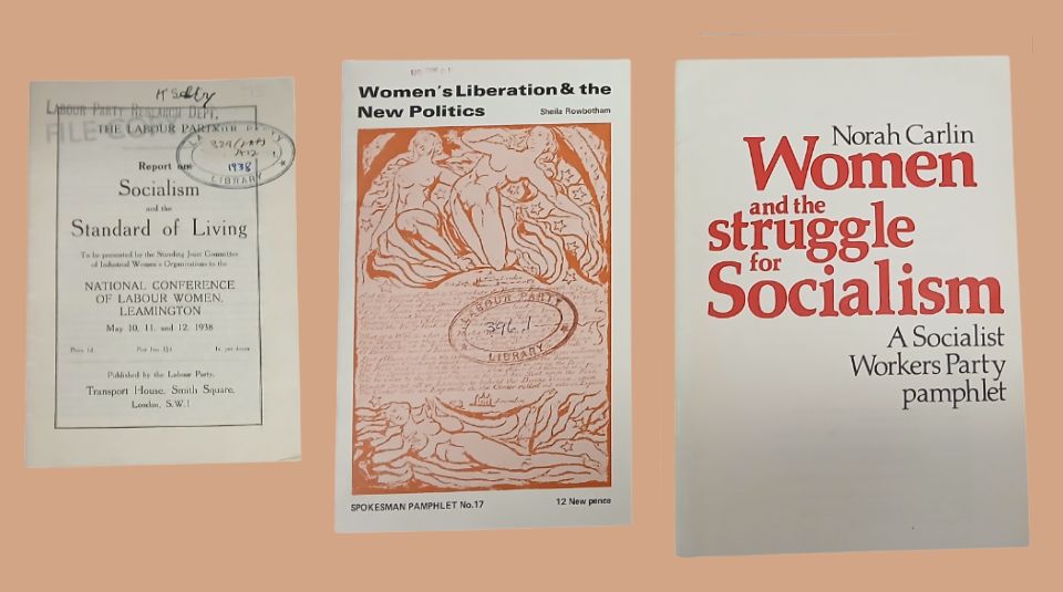 Three paper publications. The text includes Women's Liberation & the New Politics