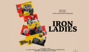 Image of Red and yellow photographs laid out in the shape of Britain.